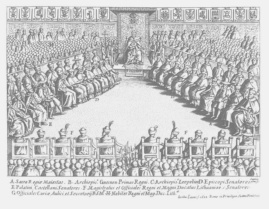 9 Zasidannya Sejmu Rechi Pospolytoyi. Gravyura Dzhakomo Lauro 1622 roku 3