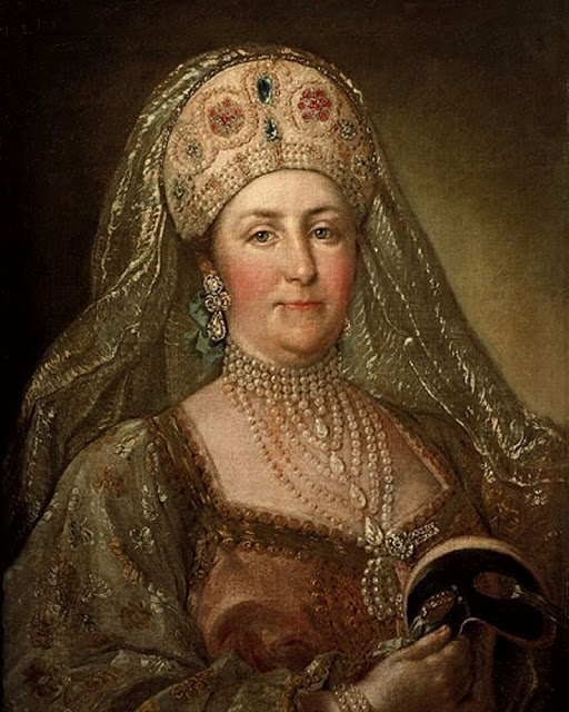 Catherine II in russian costume