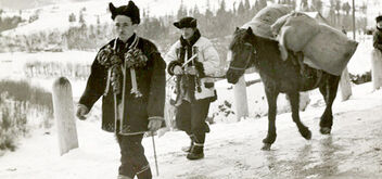 Гуцули на зимових фото 1930-х років